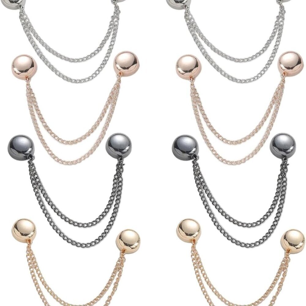 Multi-Function Alloy Clothing Clips 4 Pack Strong Secure Fashion Accessories